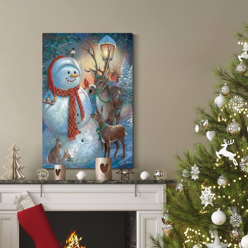 Hello Mr. Snowman!-Premium Gallery Wrapped Canvas - Ready to Hang