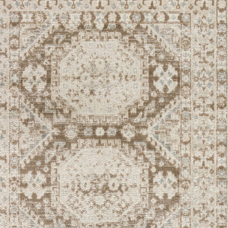 Fijoq Distressed Geometric Area Rug By HomeRoots - 4' x 6'