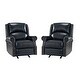 preview thumbnail 15 of 62, Ilario 32.67'' Wide Genuine Leather Manual Rocker Recliner, Set of 2