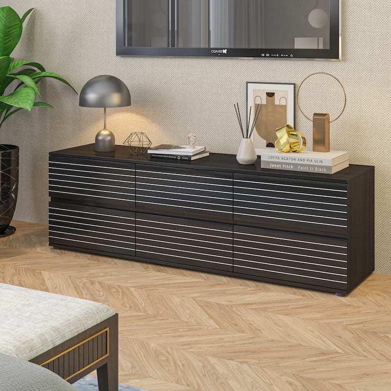 Chic Low Height Dresser/TV Stand Home Storage Solution Console Table - 63"W