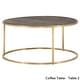 preview thumbnail 9 of 22, Subira Antique Gold Finished Metal Wood Round Coffee Table Nesting Set by iNSPIRE Q Bold