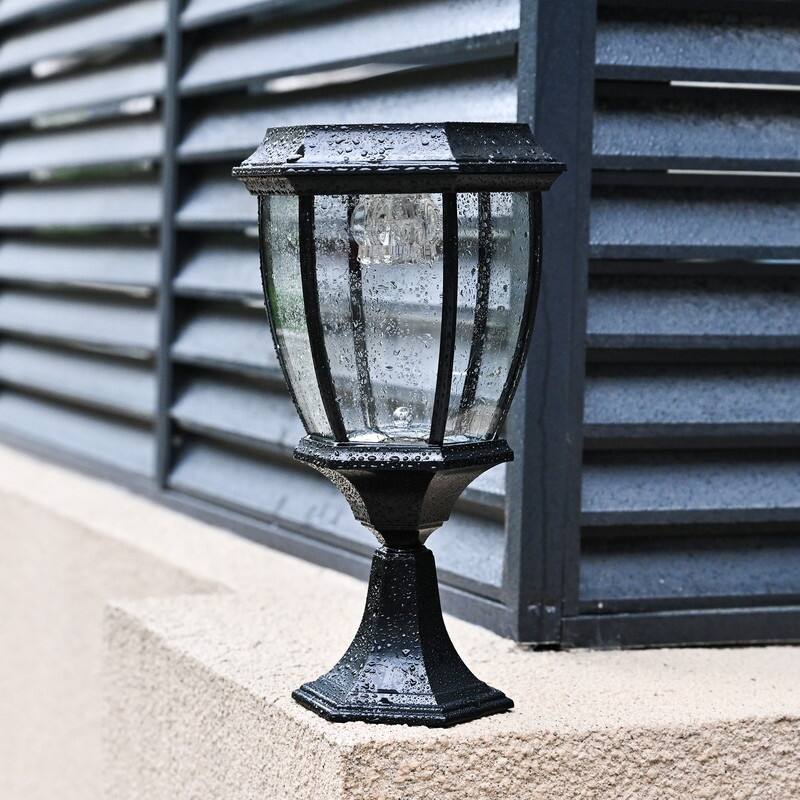 Solar Powered Outdoor Metal Post Light