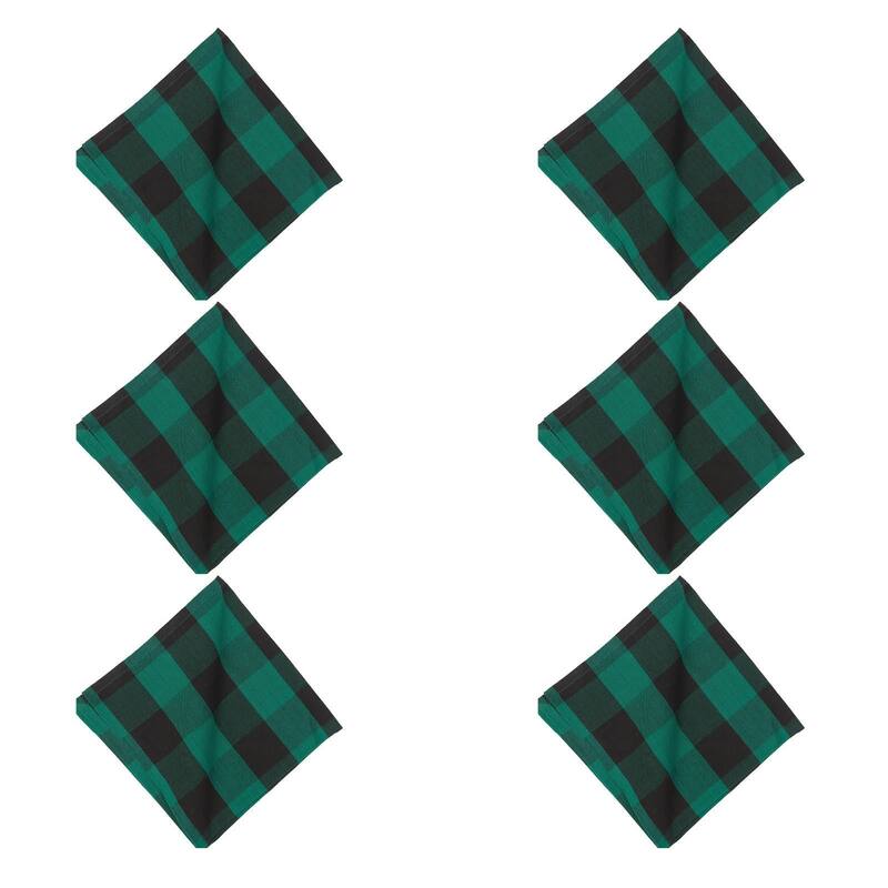 Franklin Spruce Black Napkin Set of 6 - Set of 6