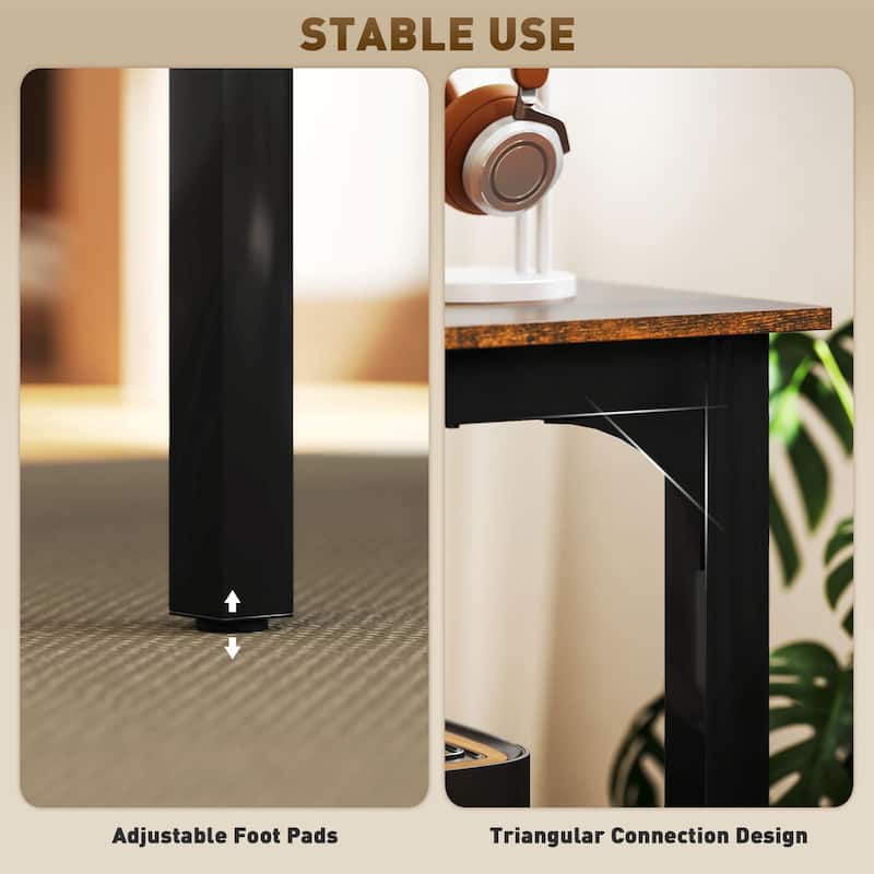Steel Particleboard Computer Desk Industrial Table and Adjustable Foot