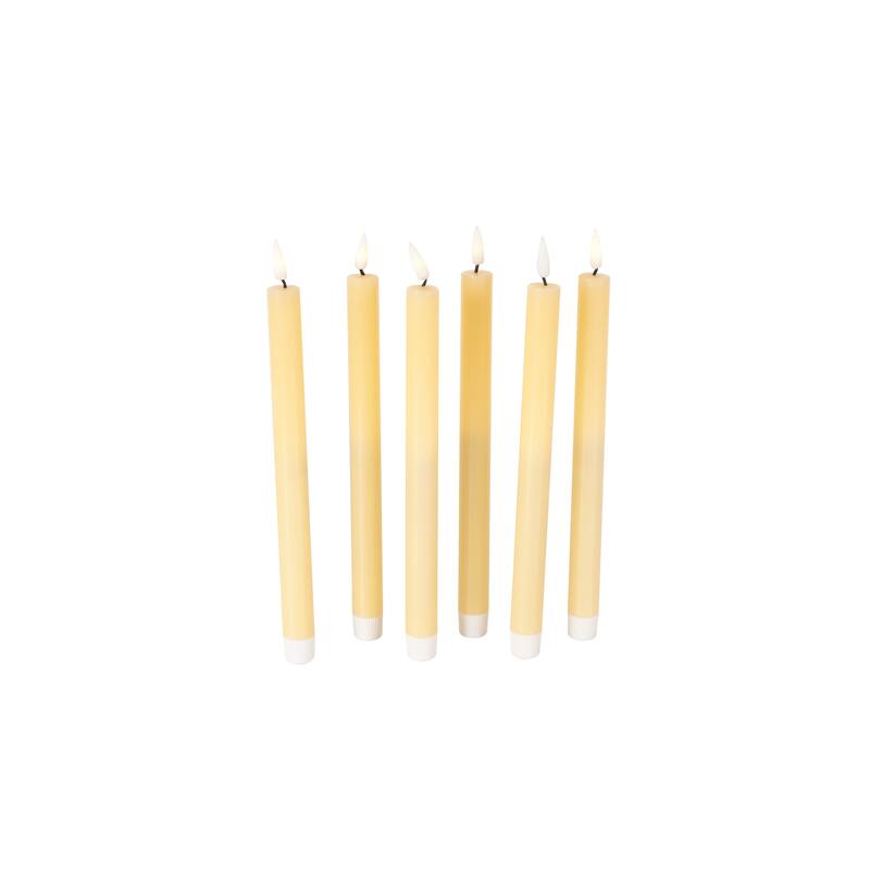 Wax Flameless Candle with Remote Control - Set of 6 Red, Black, White, Yellow, Blue or Pink - Roche River Decor