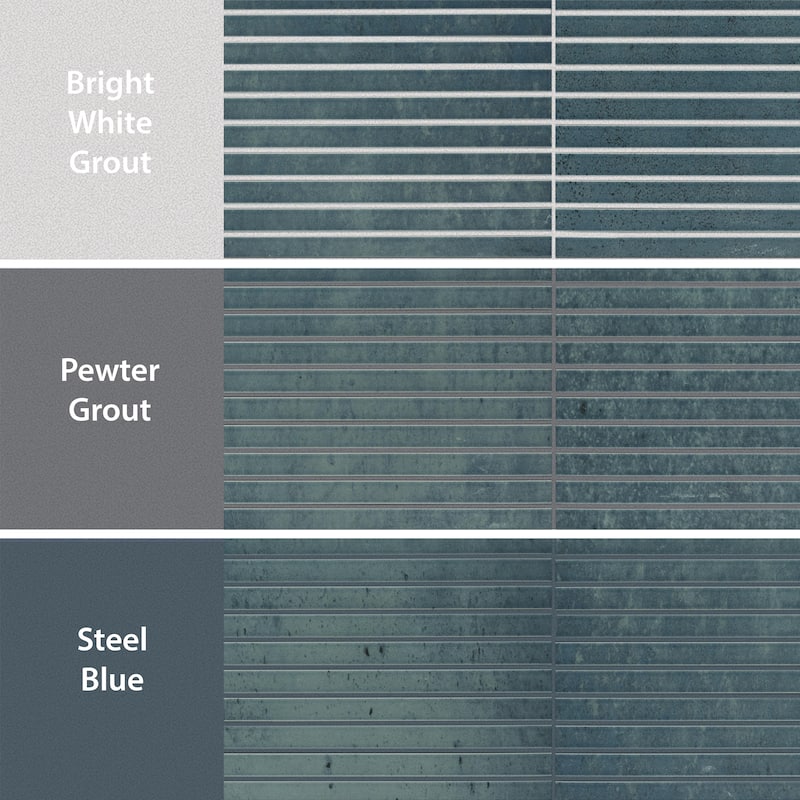 Merola Tile Capri Strata Indigo 6-7/8" x 14" Porcelain Floor and Wall Tile