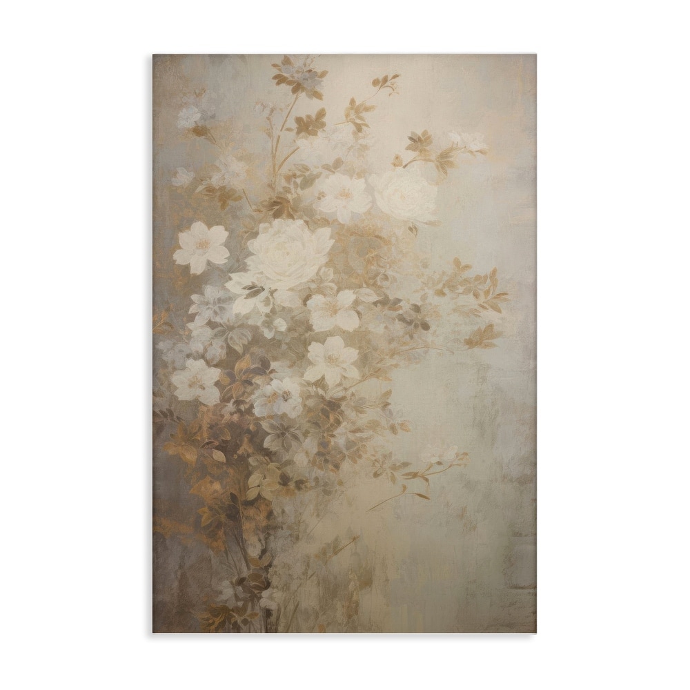 Stupell Muted Vintage Florals Canvas Wall Art Design By LSR Creative Studio