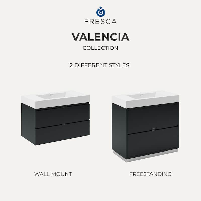 Fresca Senza 24" Single Vanity Set with Wood Cabinet and Acrylic