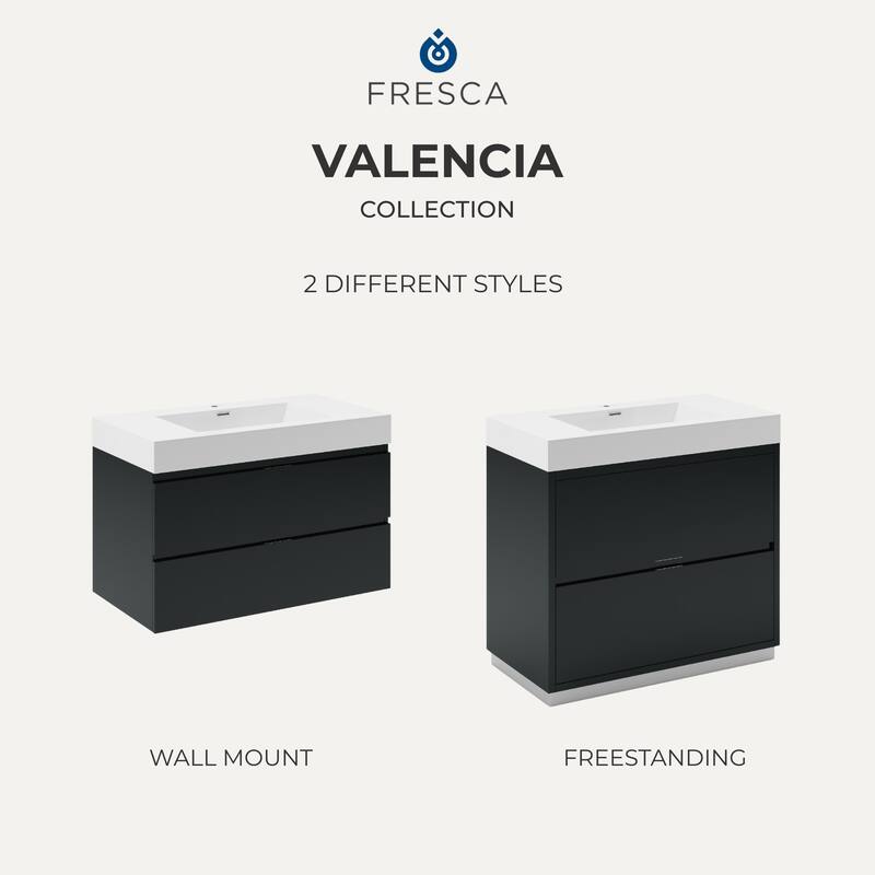 Fresca Senza 48" Wall Mounted / Floating Single Vanity Set with Wood