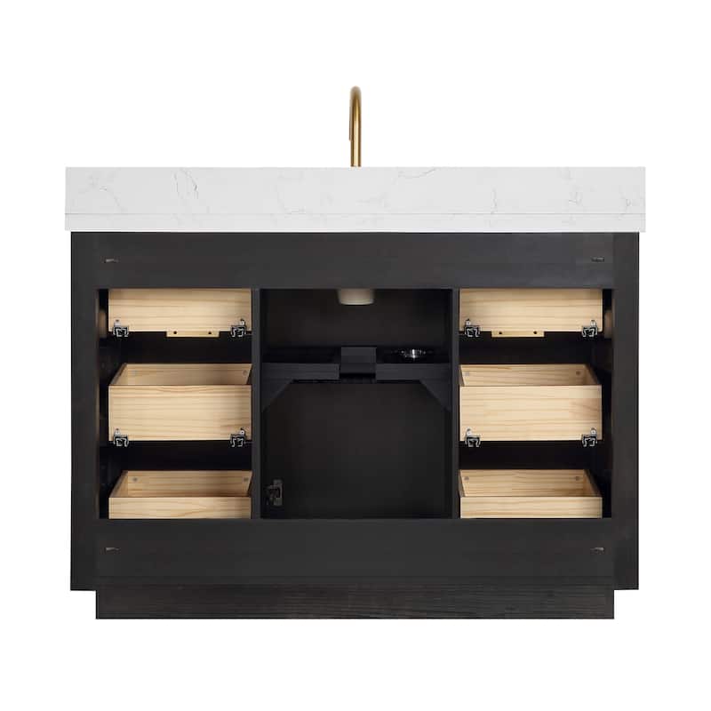 Cadiz Bath Vanity with Composite Stone Top without Mirror