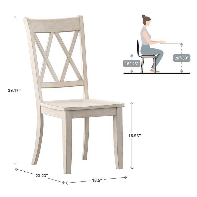 Eleanor X Back Wood Dining Chair (Set of 2) by iNSPIRE Q Classic