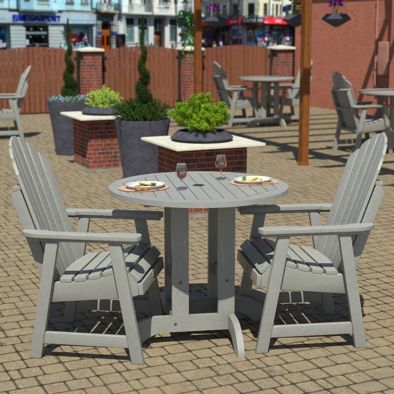 Highwood Commercial 3-Piece Muskoka Adirondack 36" Bistro Dining Set