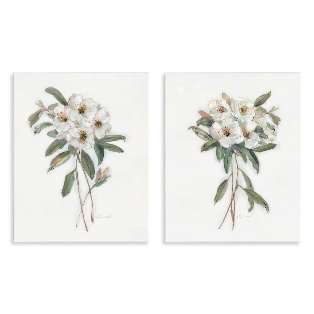 Stupell Wild Spring Flower Bundles Wall Plaque Art Design By Sally Swatland (Set of 2)