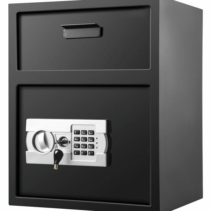 Heavy-Duty Electronic Drop Safe with Deposit Slot & Pry-Proof Lock