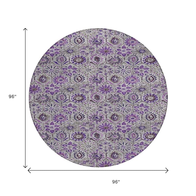 HomeRoots Floral Transitional Rectangle Outdoor Rug