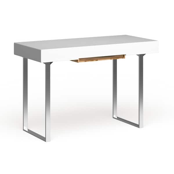 Shop Safavieh Modern White Chrome Computer Desk Overstock 9542116
