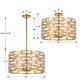 preview thumbnail 3 of 1, Meridian 6 Light Antique Gold Semi-Flush
