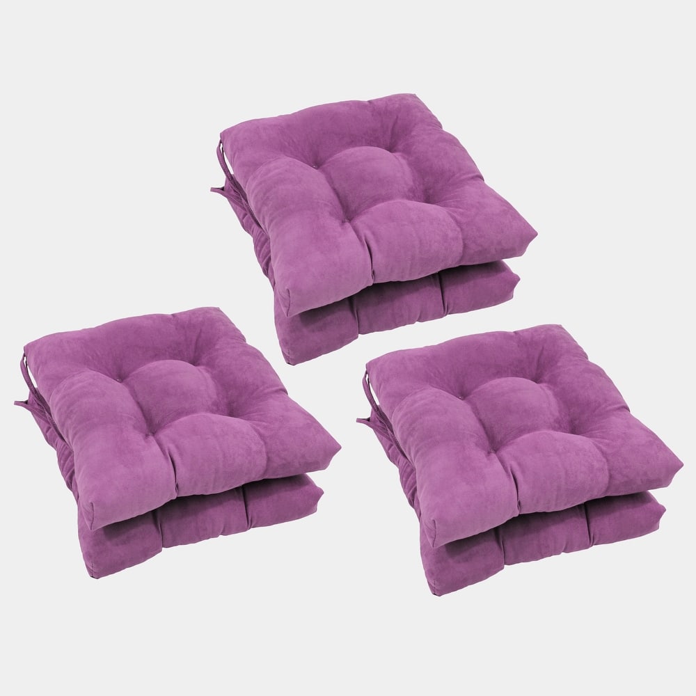 16-inch Square Indoor Microsuede Chair Cushions (Set of 2, 4, or 6)