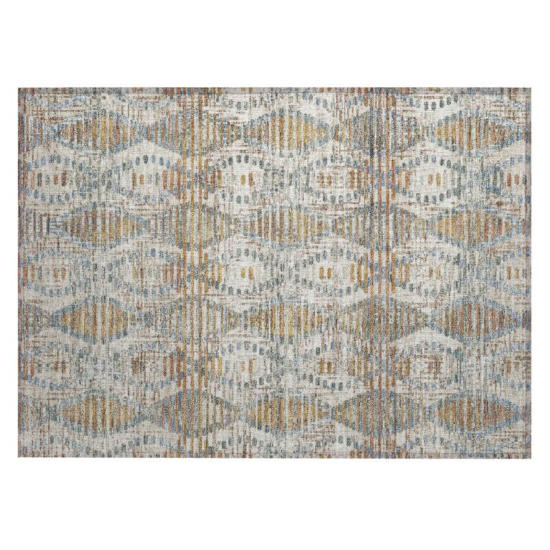Machine Washable Indoor/ Outdoor Modern Ignacio Chantille Rug