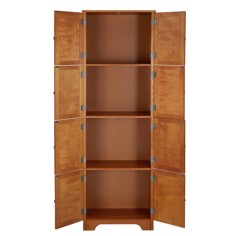 72.4" Tall Storage Cabinet with 8 Doors and 4 Shelves