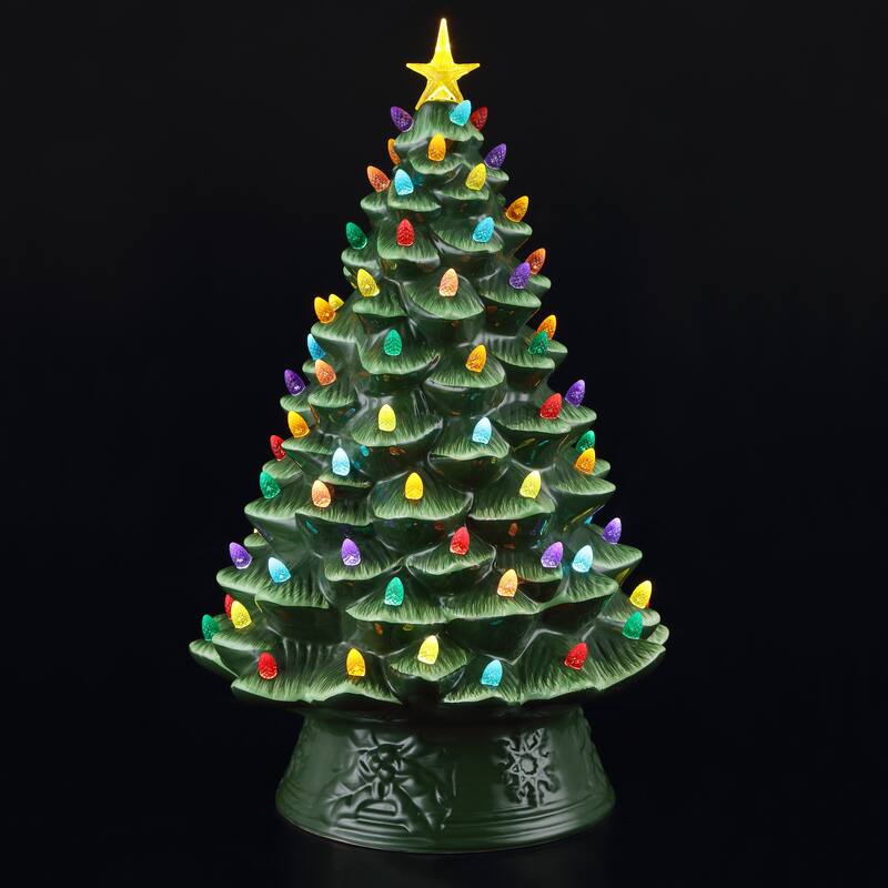 18" Nostalgic Ceramic Tree - Green