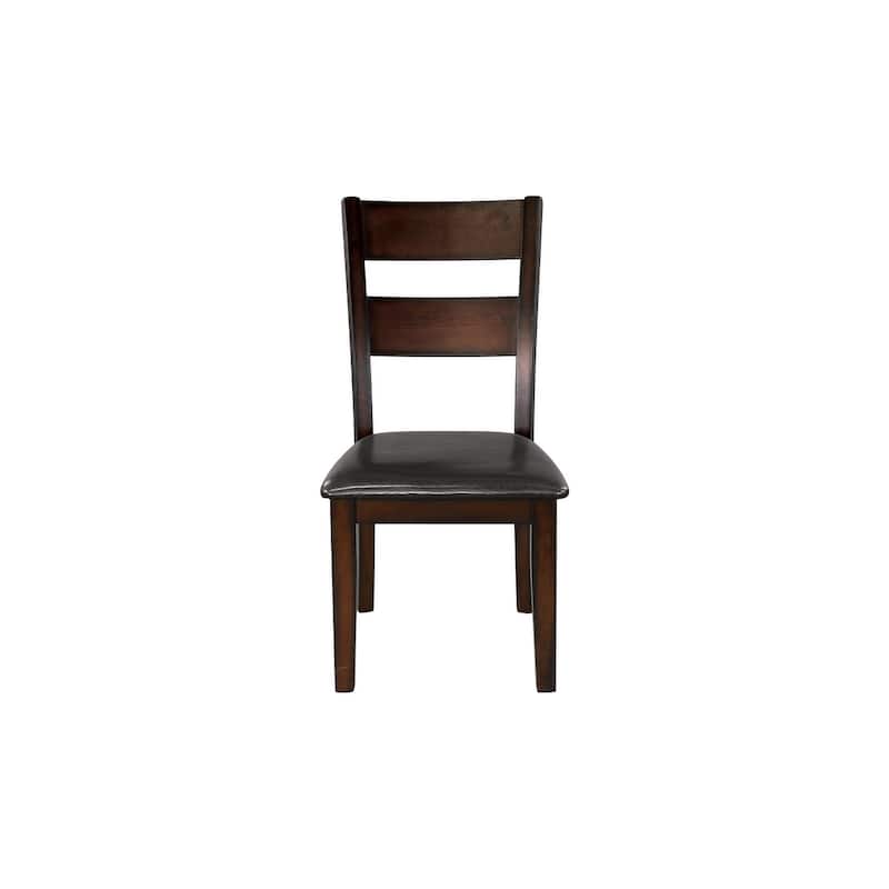 Dewitt Dark Brown Faux Leather Dining Room Set