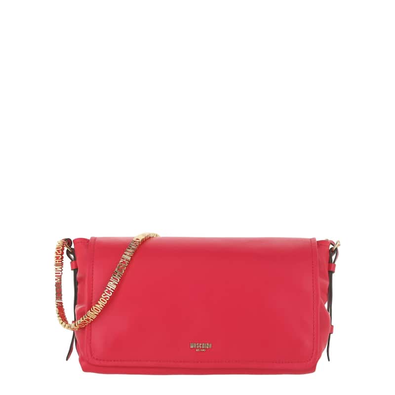 Moschino Logo-Lettering Crossbody Bag - Red