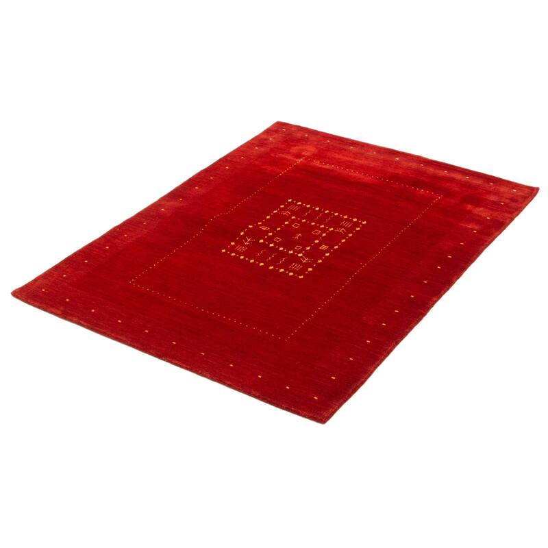 Kashkuli Gabbeh Red Rug 4'6" x 6'6" - 4'6 x 6'6