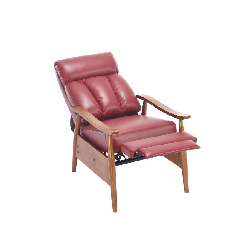 Modern 26.38" Upholstered Adjustable Chaise Lounge Chair with Wood Frame for Living Room