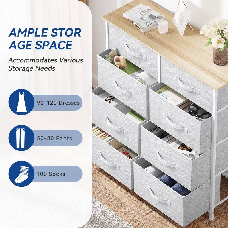 Modern 8-drawer Bedroom Dresser Storage Tower