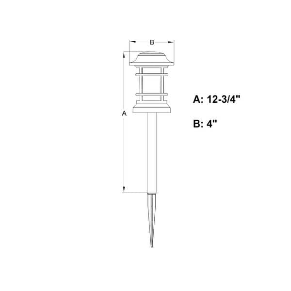 dimension image slide 0 of 2, Vaxcel Lighting T0756 Westmont 12V Outdoor Landscape LED Path Light