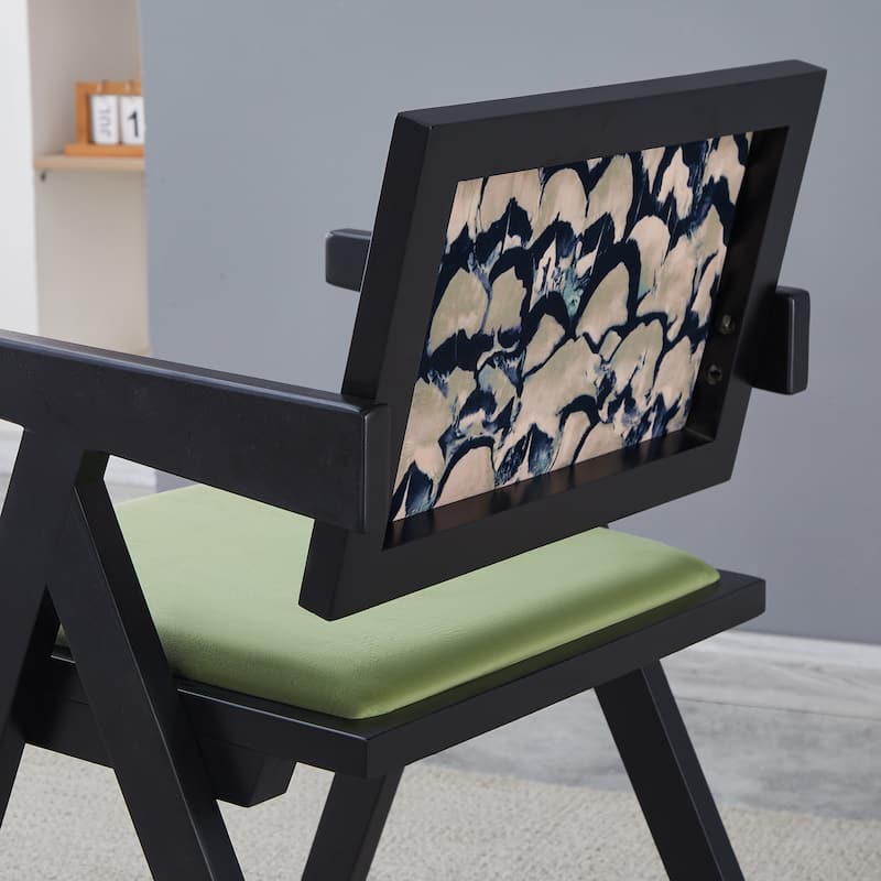 Armrest Solid Wood Dining Chair, Living Room Chair