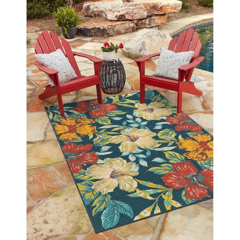 Outdoor Trisha Collection Area Rug - Multi - 9'x12'