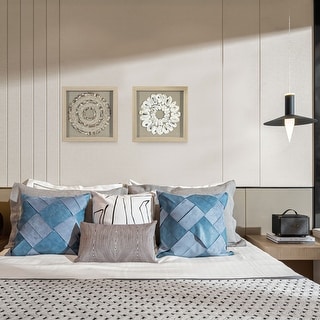 HUJI Sea Shell Rings Shadow Box Wall Decor 2 Piece Set