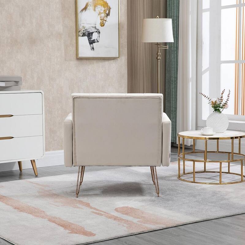 Modern Upholstered Velvet Accent Chair