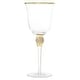 preview thumbnail 1 of 7, Berkware Elegant Sparkling Studded Long Stem Rose Glass with Gold or Silver Rim