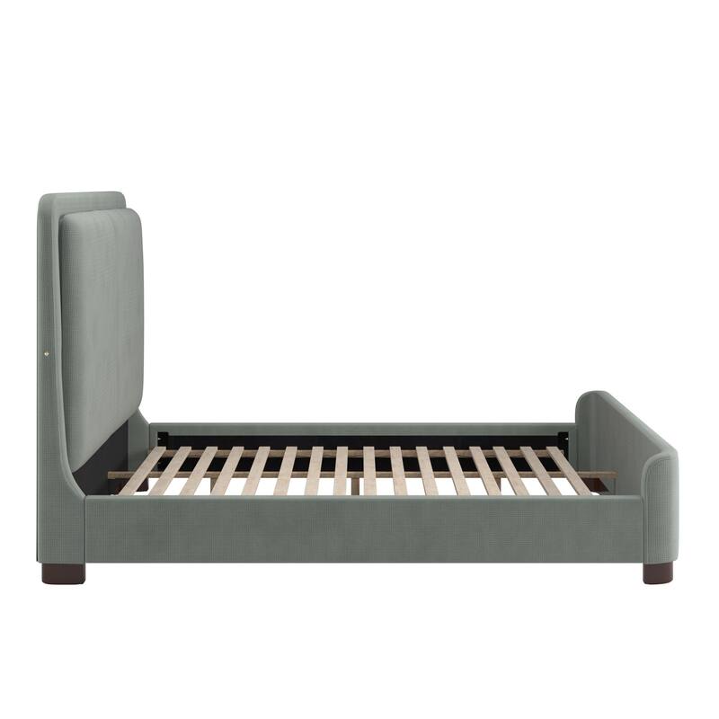 Noe Fabric Upholstered LED Platform Bed by iNSPIRE Q Modern