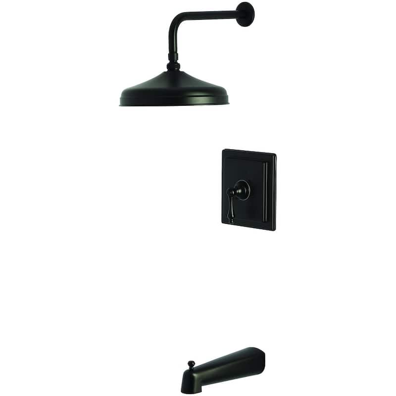Kingston Brass KB614.AL Tub and Shower Trim Package with 1.8 GPM - Matte Black