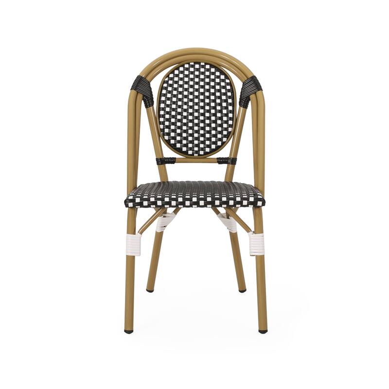 Remi Outdoor French Cafe Style Chairs (Set of 2) by Christopher Knight Home