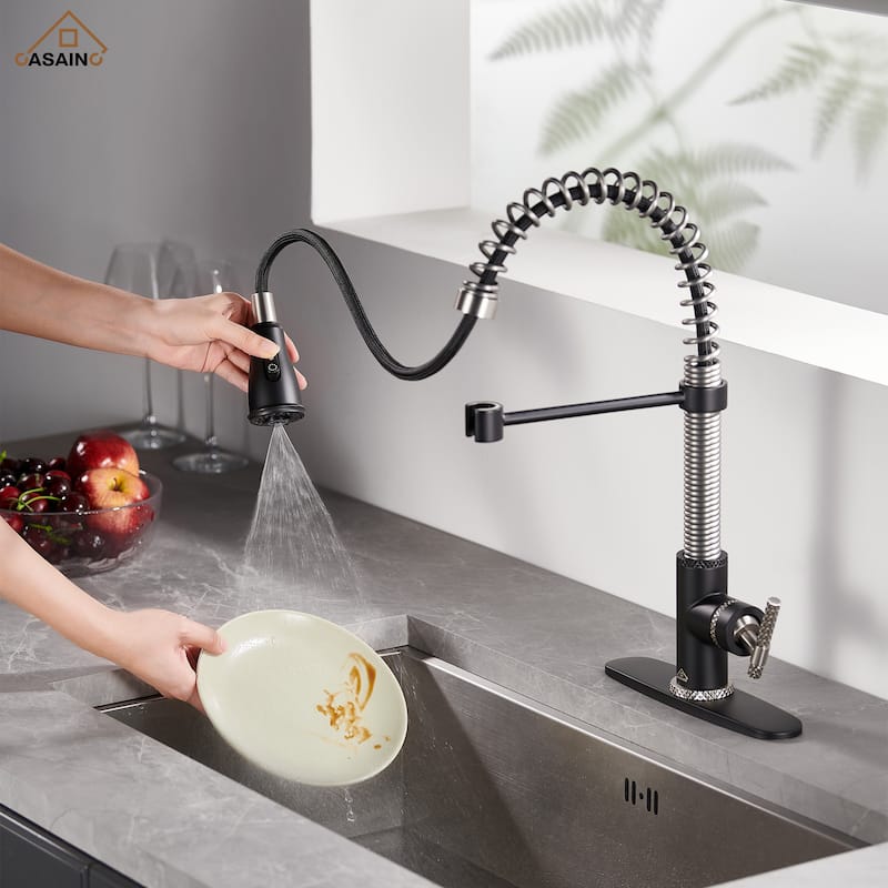 Single Handle Pull Down Sprayer Kitchen Faucet