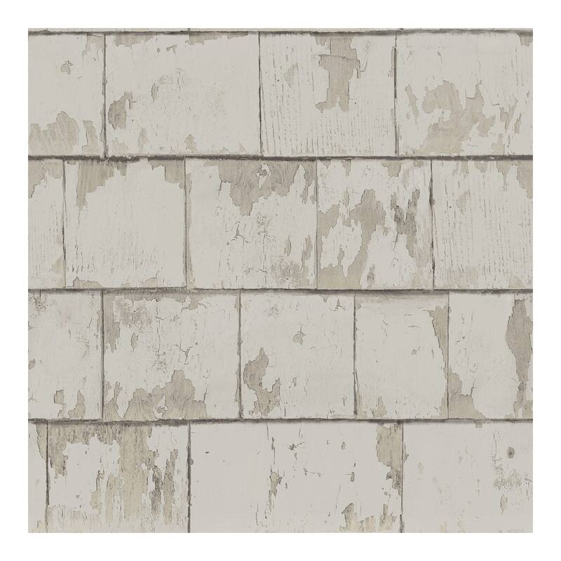 Chesapeake Clint Grey Weathered Wood Wallpaper - 20.5 x 396 x 0.025