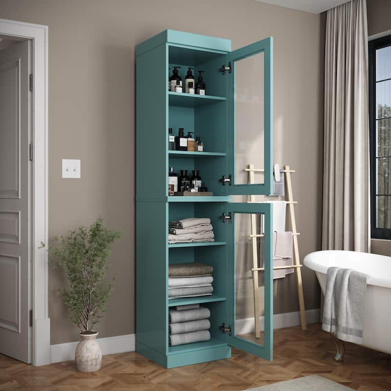 100% Solid Wood 16.5" Bathroom Cabinet with Optional Doors by Palace Imports