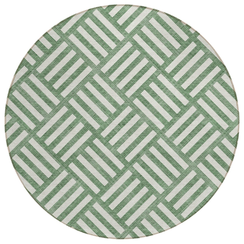 HomeRoots Geometric Transitional Rectangle Outdoor Rug