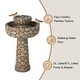 preview thumbnail 9 of 44, Glitzhome 24-inch Outdoor 2-tier Faux Pebbles Polyresin Birdbath Fountain with Pump