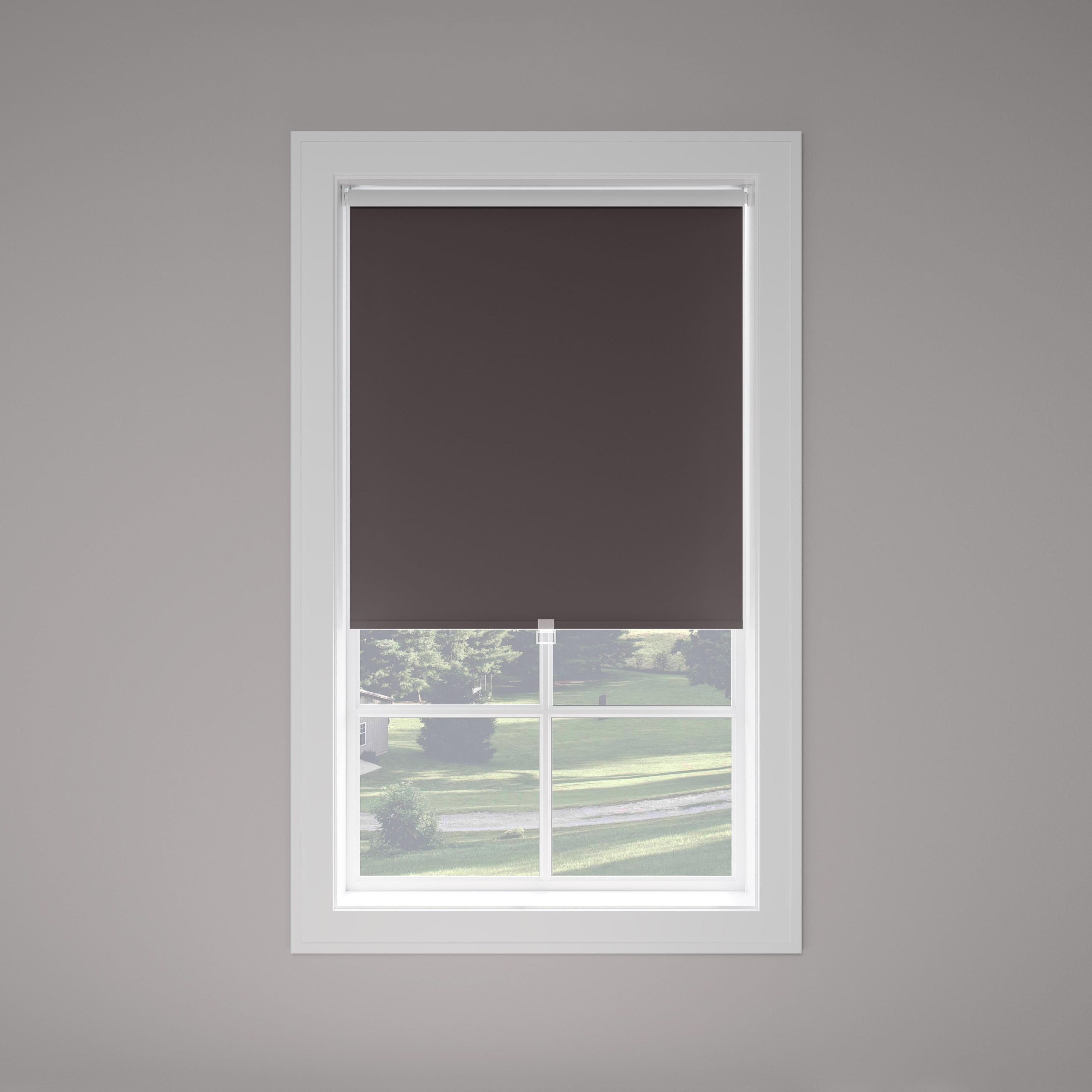 Brown Blackout Roller Shade Cordless 74 in. L (Cus...