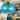 Maeve River of Goods 3-blade 42-inch Glam Indoor Ceiling Fan with Blue Hand-Cut Glass Shade and Remote Control
