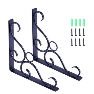 Details about   2 Cast Iron Antique Style ANGLE Brackets Garden Braces Shelf Bracket CABLE 