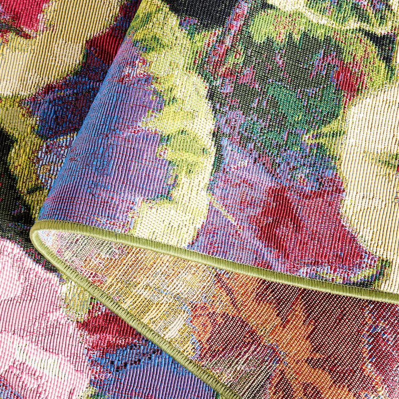 SAFAVIEH Barbados Najma Tropical Waterproof Patio Backyard Rug