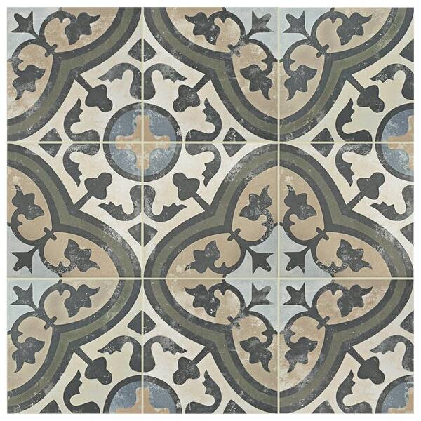 Merola Tile Arte Evoque Carthusian 9-3/4 in. x 9-3/4 in. Porcelain Floor and Wall Tile Merola Tile Arte Evoque Carthusian 9-3/4 in. x 9-3/4 in. Porcelain Floor and Wall Tile
