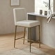 preview thumbnail 1 of 24, 247 Shop At Home Lalia Modern Hammered Metal Square Back Counter Height Dining Chair Matte Gold